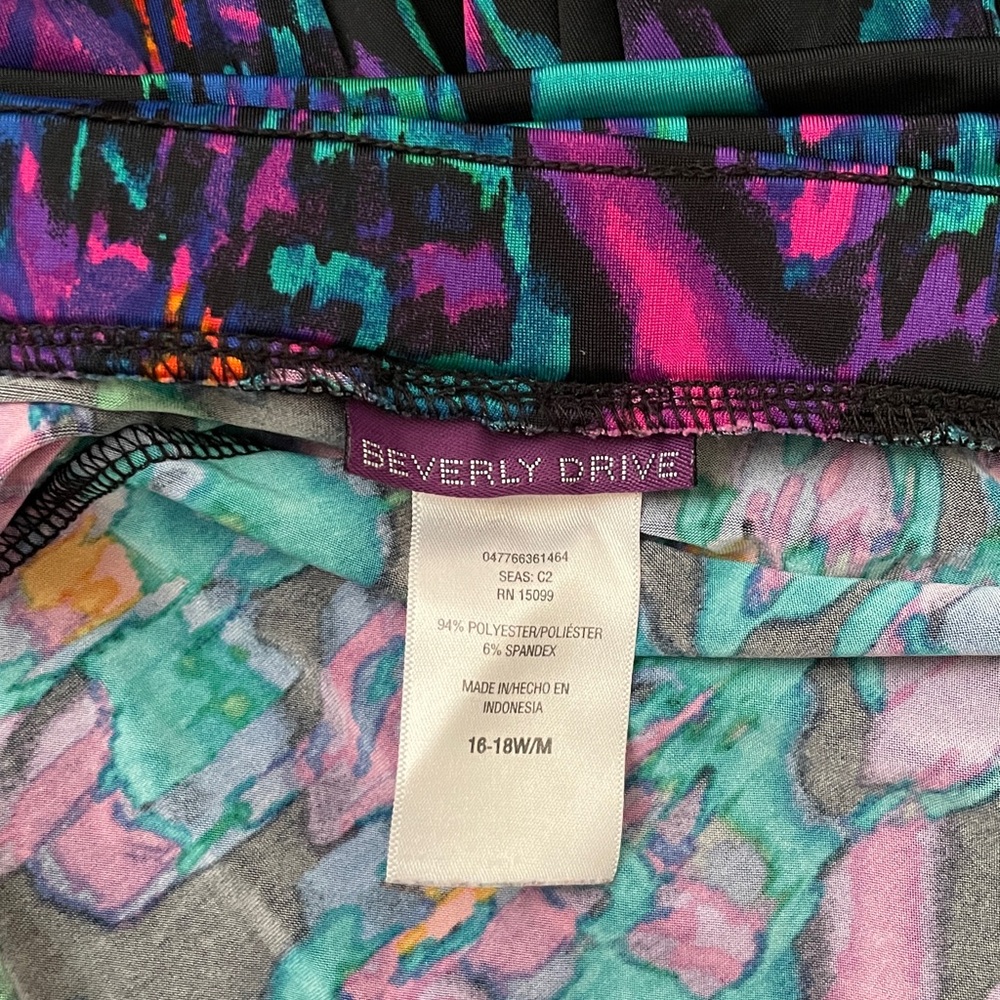 Beverly Drive 16-18 Colorful Skirt with Side Slits - Picture 3 of 5